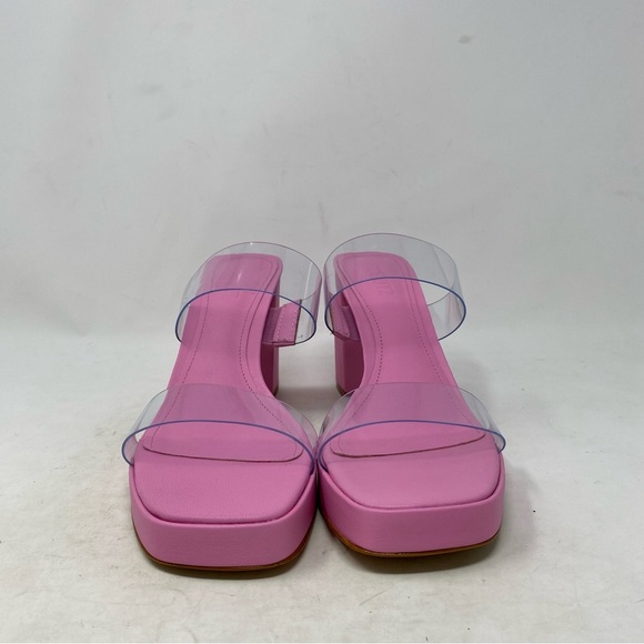 NEW Schutz Women’s Ariella Pink Rosa PVC Block Heel Y2K Sandal Size 8.5 - Picture 5 of 8